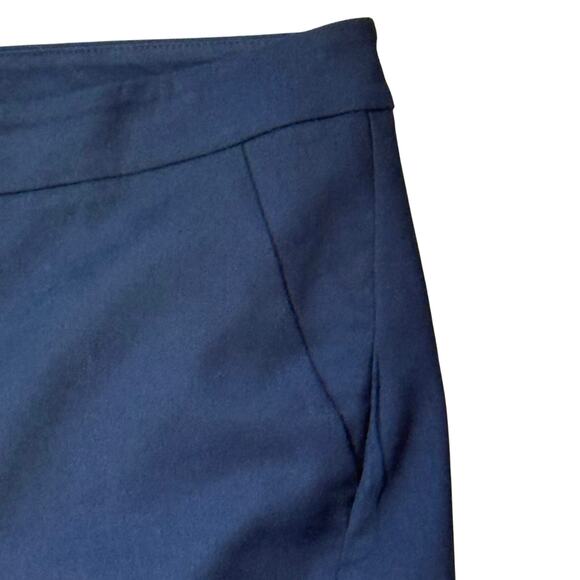 Reiss Darlas Skinny Mid Rise Zip-Hem Cropped Trousers Pants Blue Women's Size 4 - Picture 4 of 13